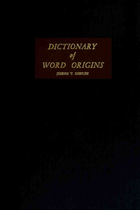 Obálka Dictionary of Word Origins