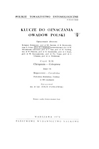 Cover of Klucze do oznaczania owadow Polski: Chrząszcze - Coleoptera (Colonidae)